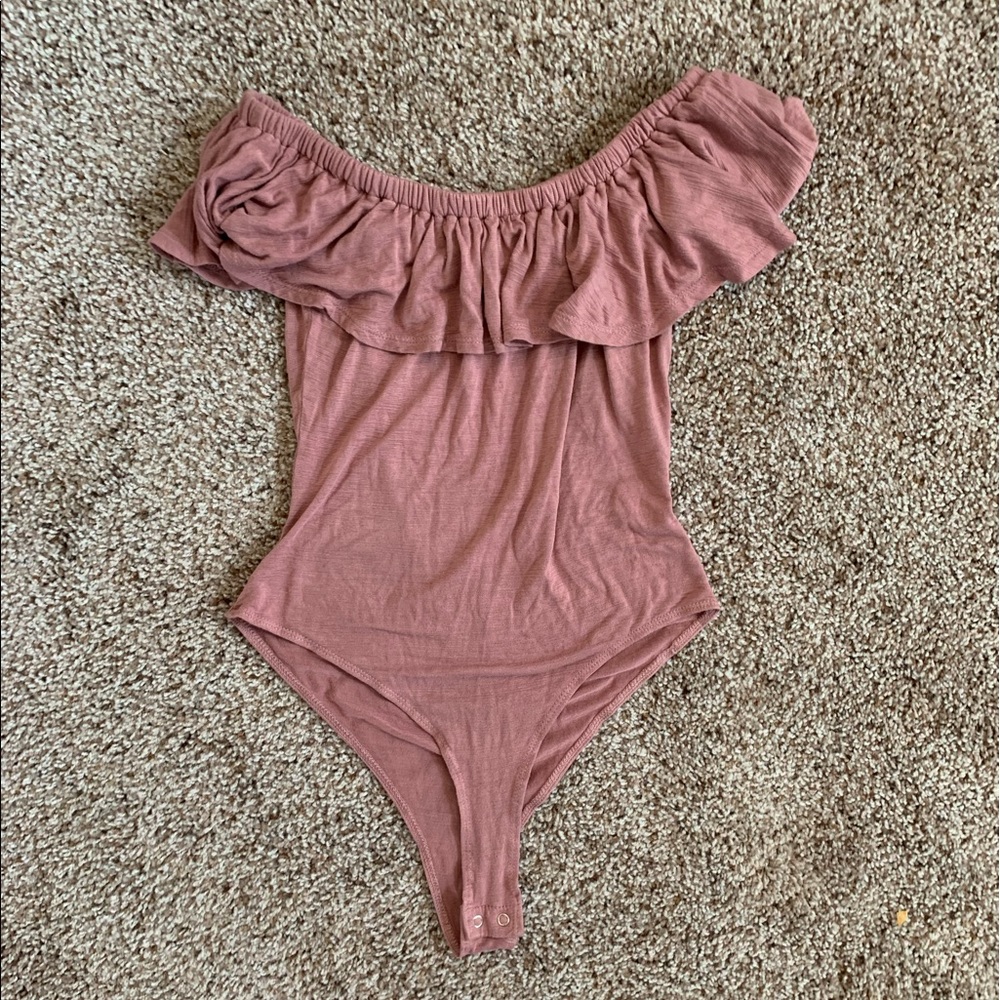 Magenta Ruffle Bodysuit